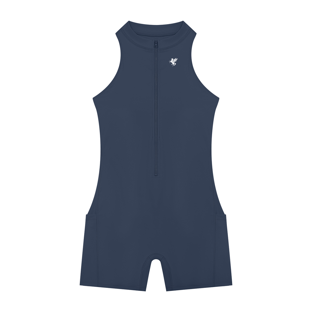 GAFAUDI Women’s Quarter-Zip Yoga Romper