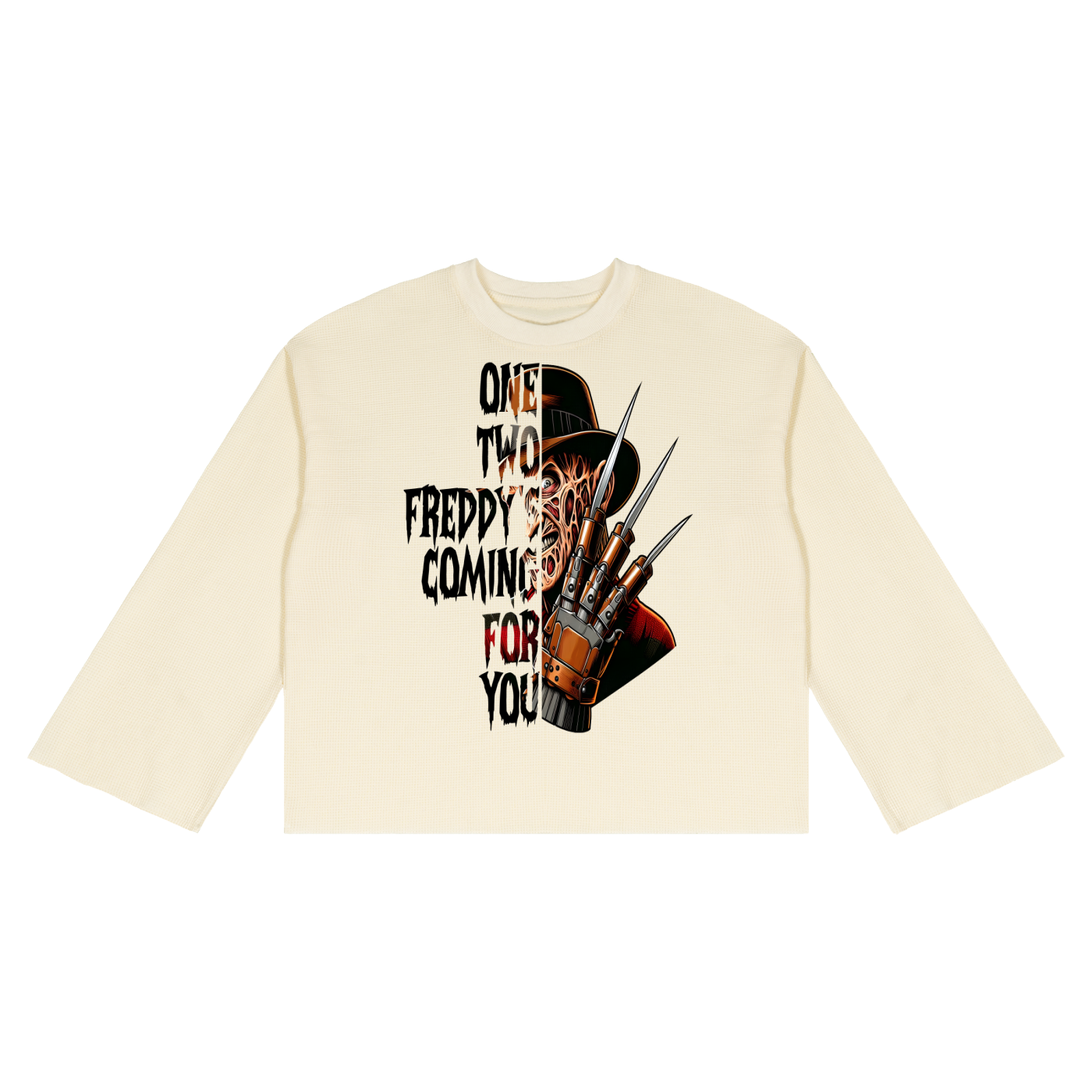 GAFAUDI Unisex Waffle Raw Edge T-Shirt