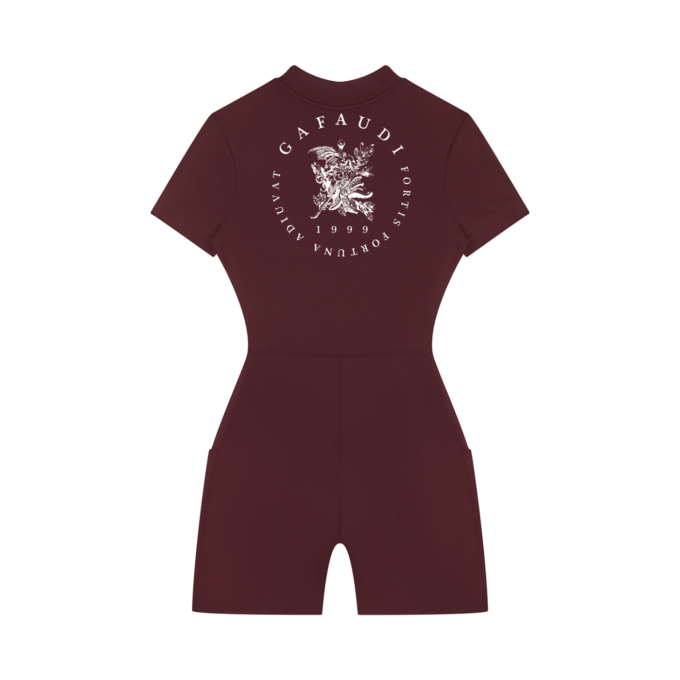 GAFAUDI Women's Quarter-Zip Short Sleeve Romper