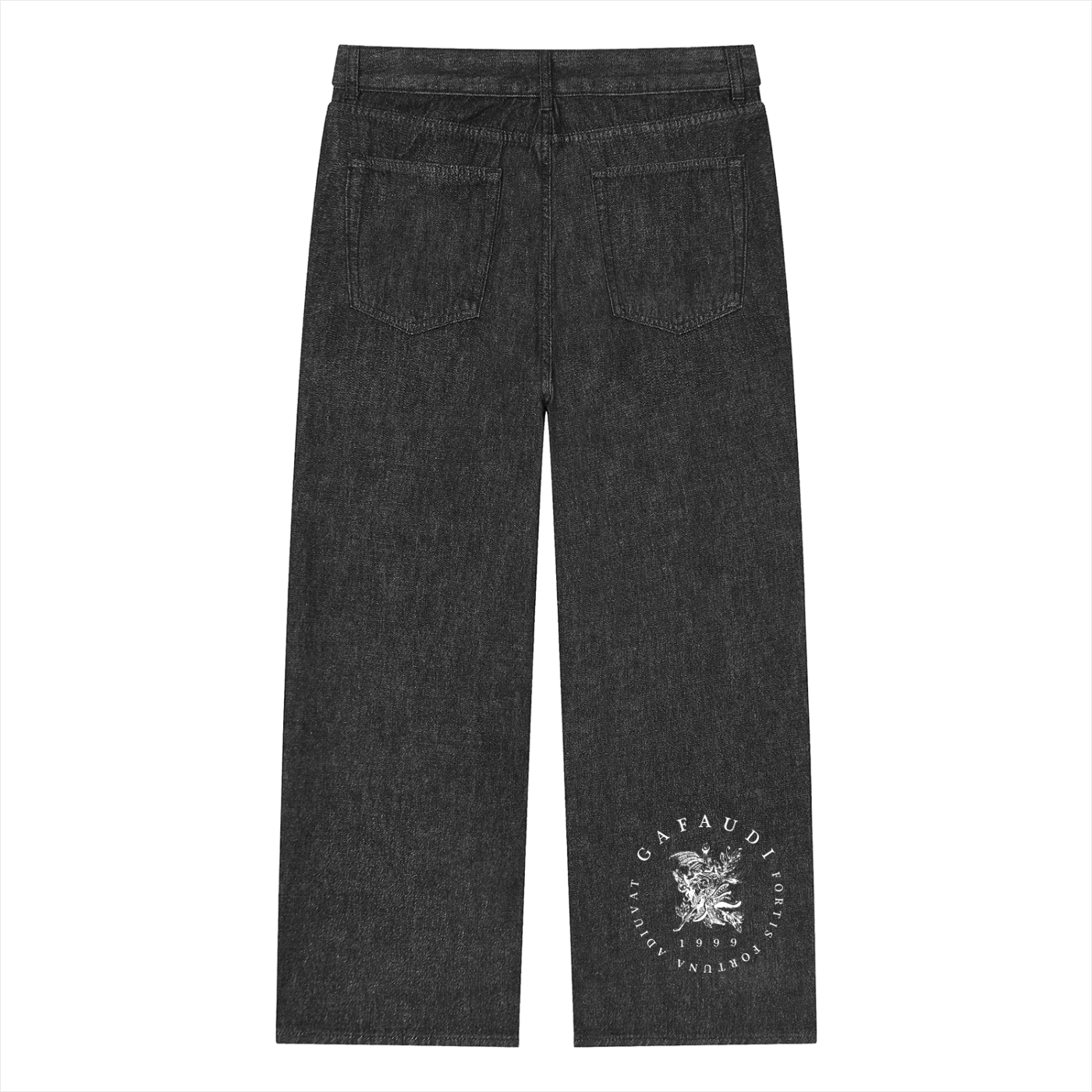 GAFAUDI Unisex Vintage Wash Straight Leg Jeans