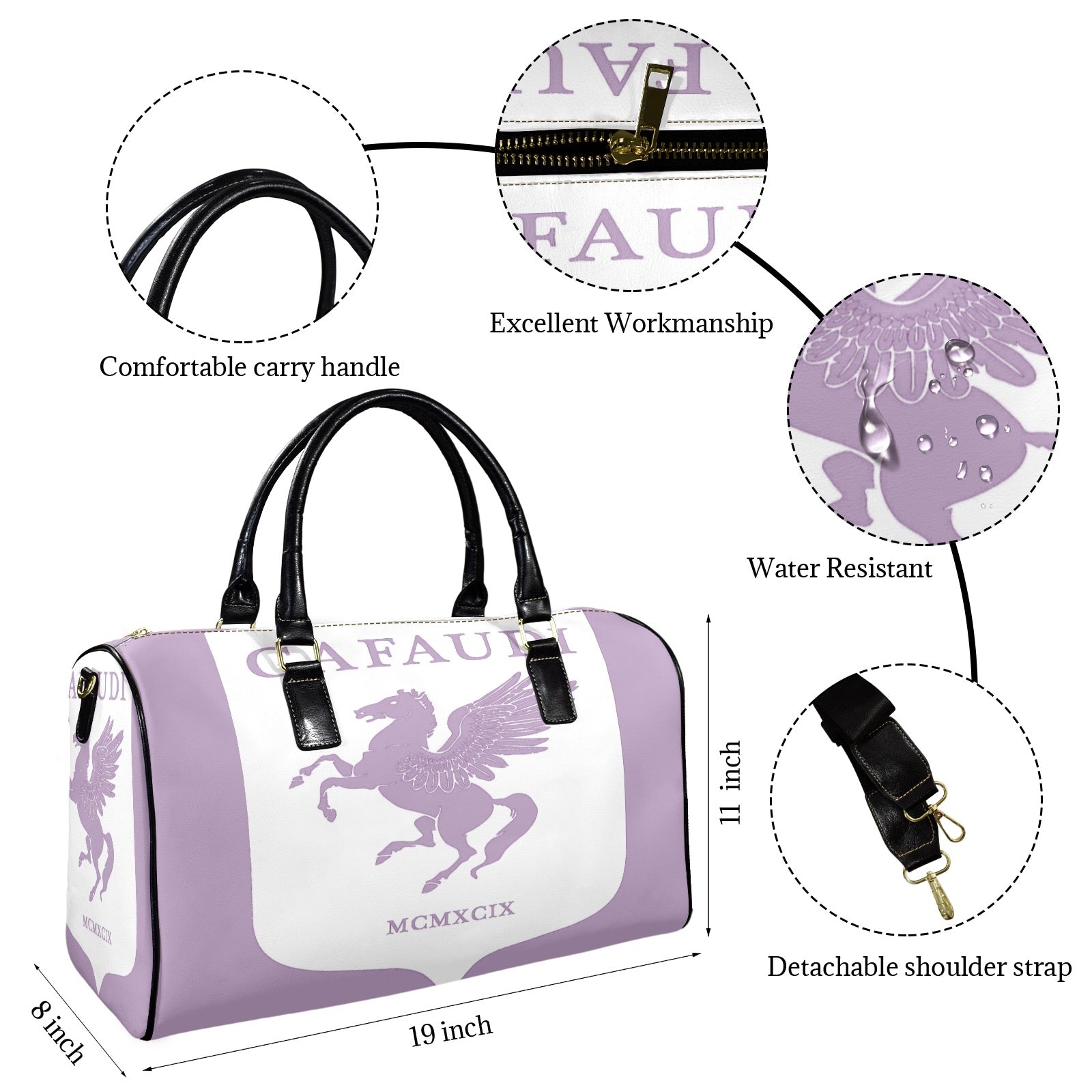 GAFAUDI Leather Travel Bag-Small
