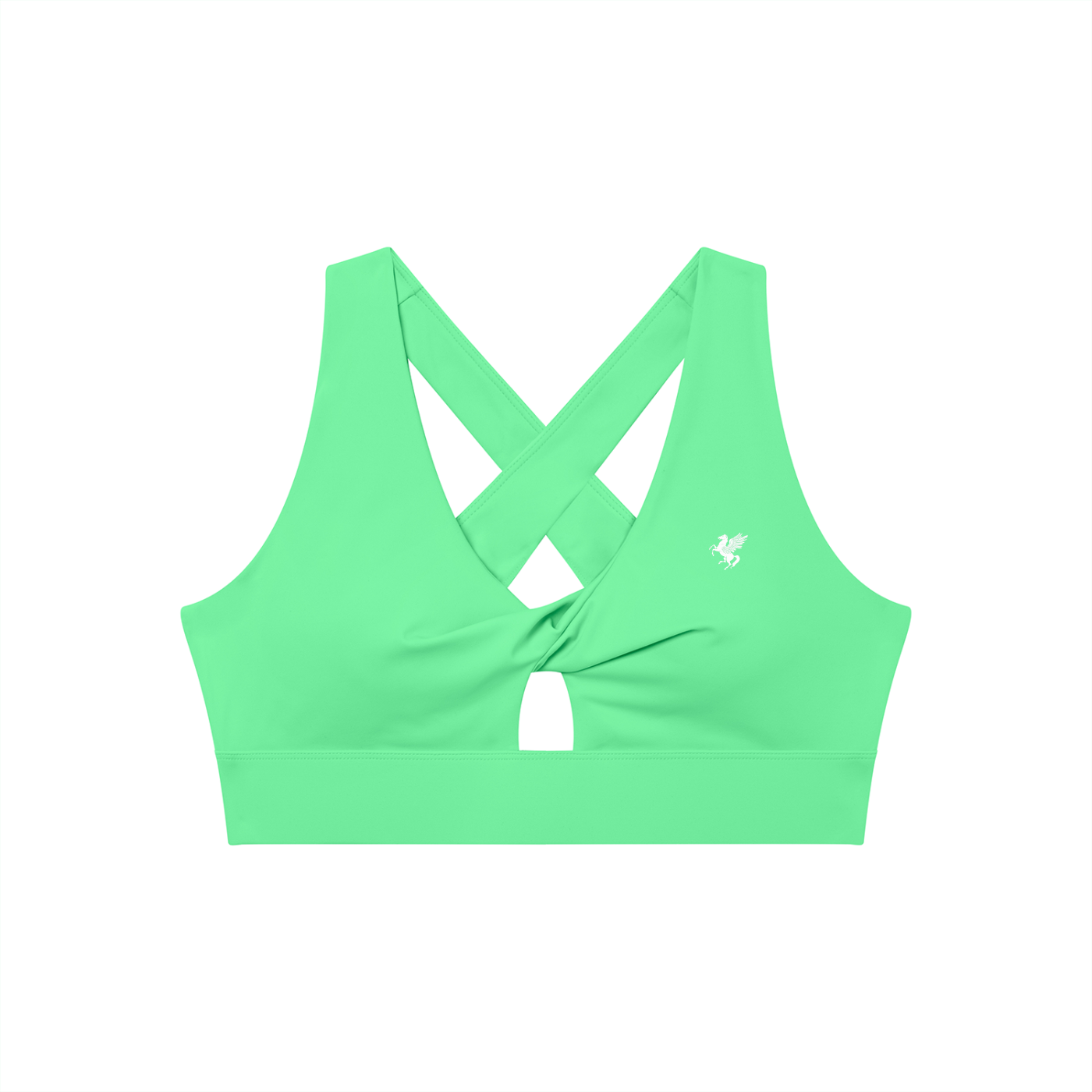 GAFAUDI Women's Twist Front V-Neck Sports Bra