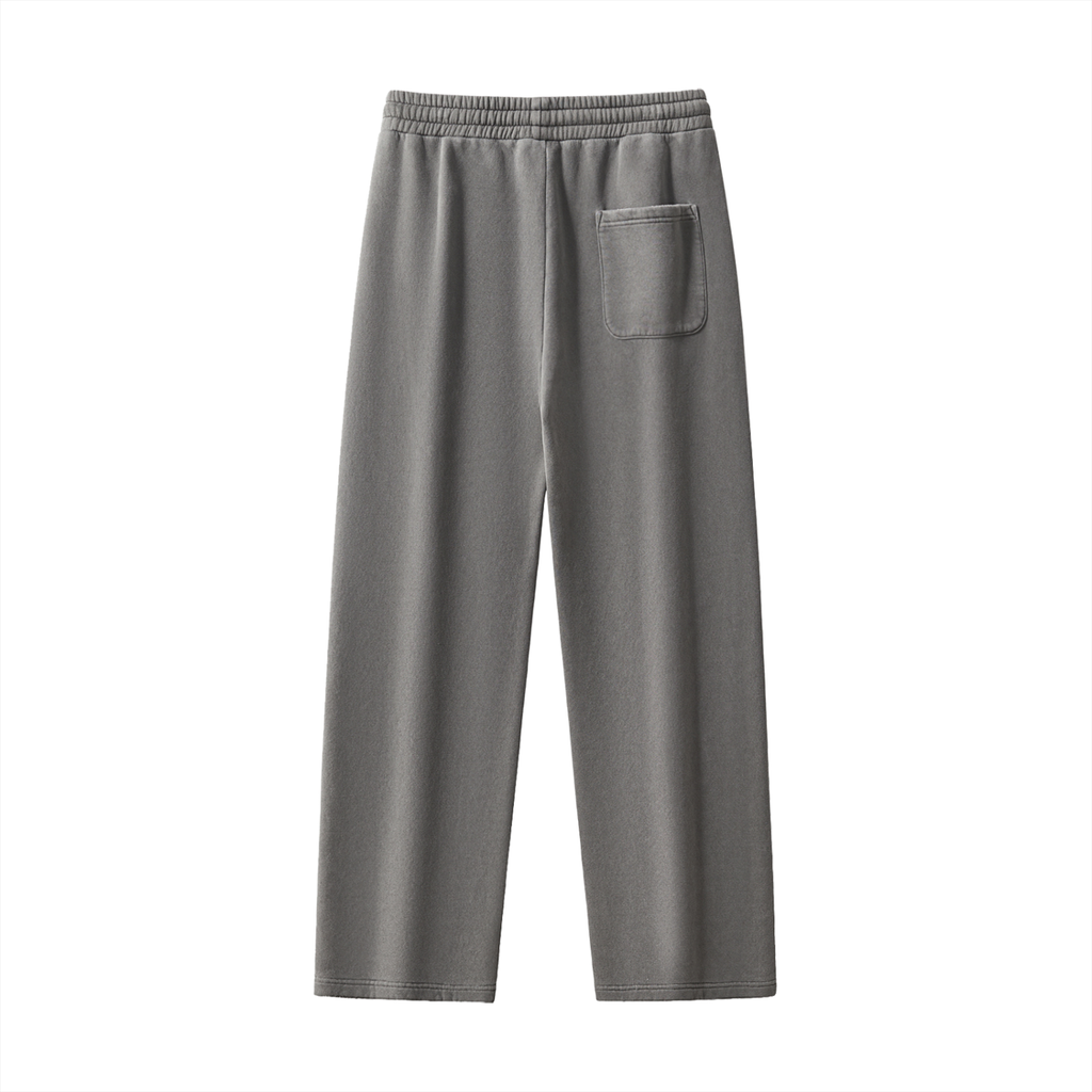 GAFAUDI Frayed Enzyme Washed Fleece Sweatpants