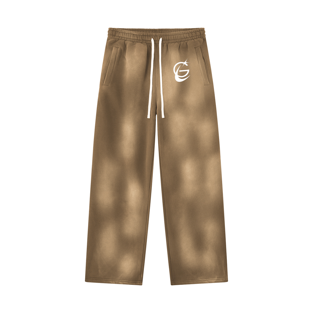 GAFAUDI Unisex Sunfade Wide Leg Fleece Sweatpants
