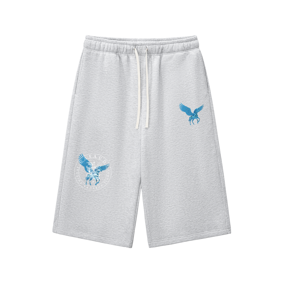 GAFAUDI Relaxed Drawstring Three-quarter Sweatpants