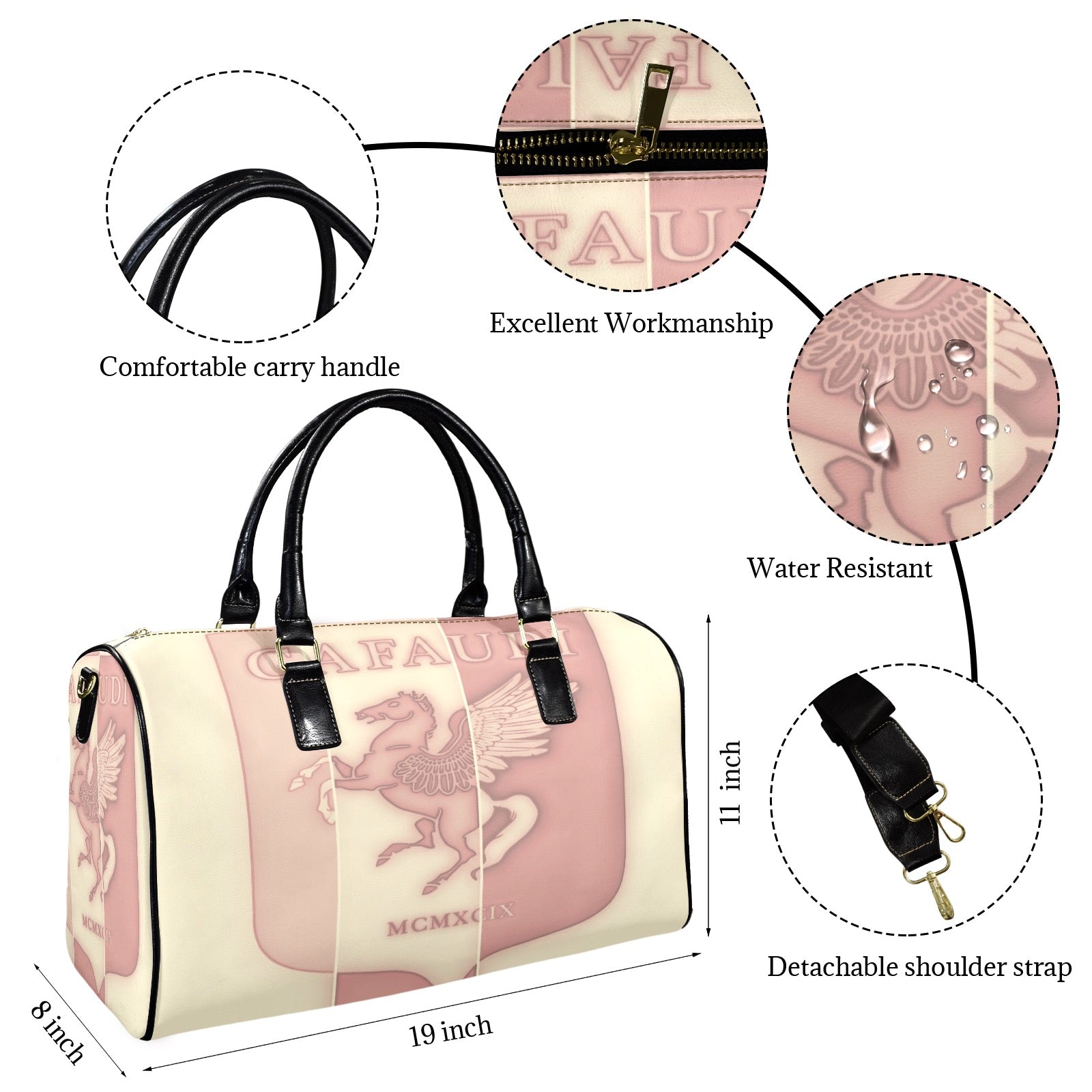 GAFAUDI Leather Travel Bag-Small