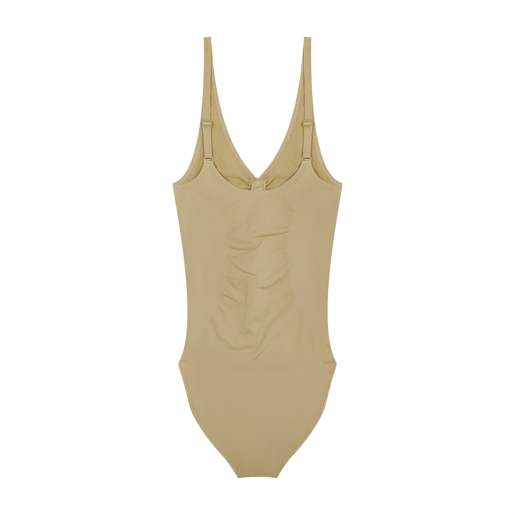 GAFAUDI Women’s Full-Zip Ruched Bodysuit