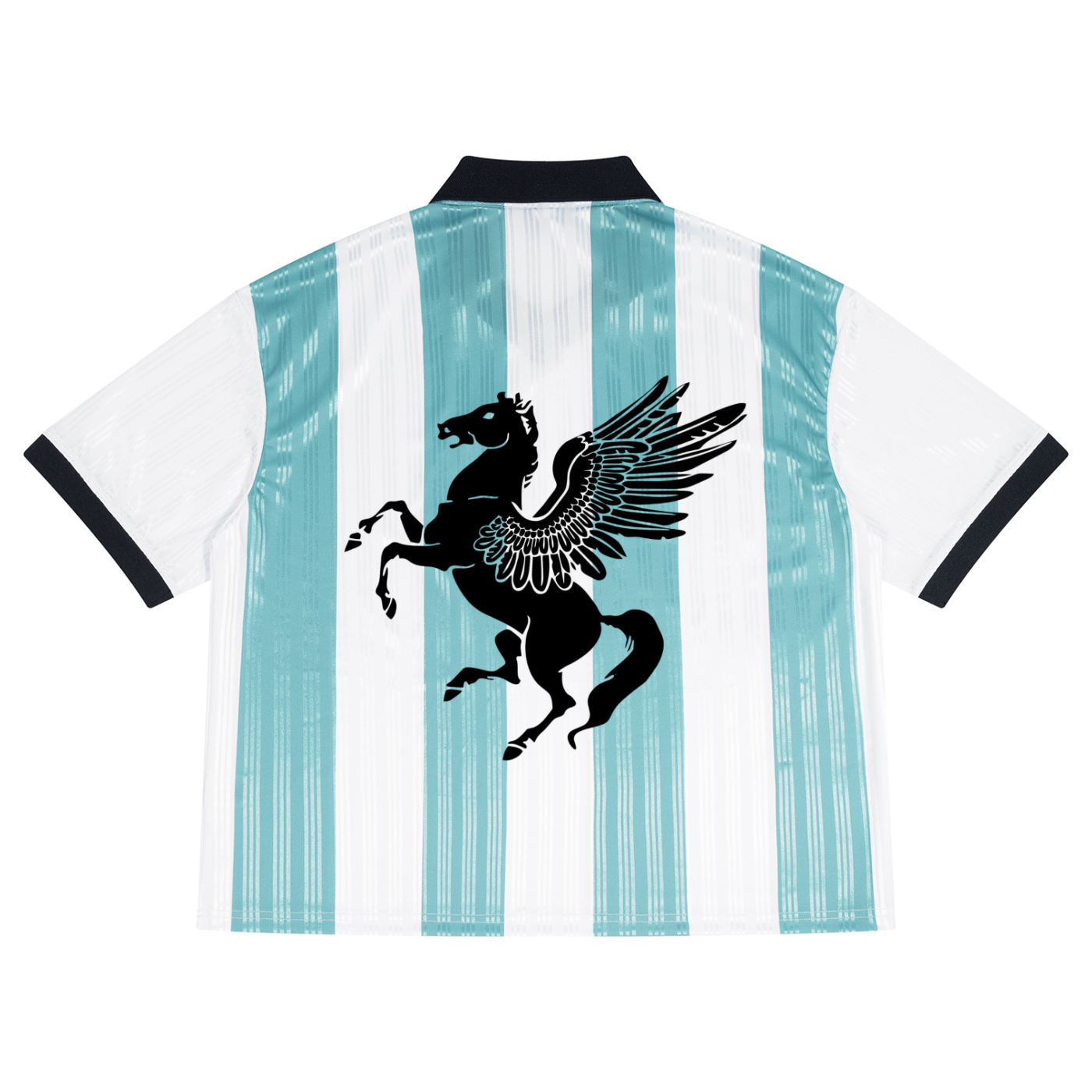 GAFAUDI Unisex Boxy Striped Collared Soccer Jersey