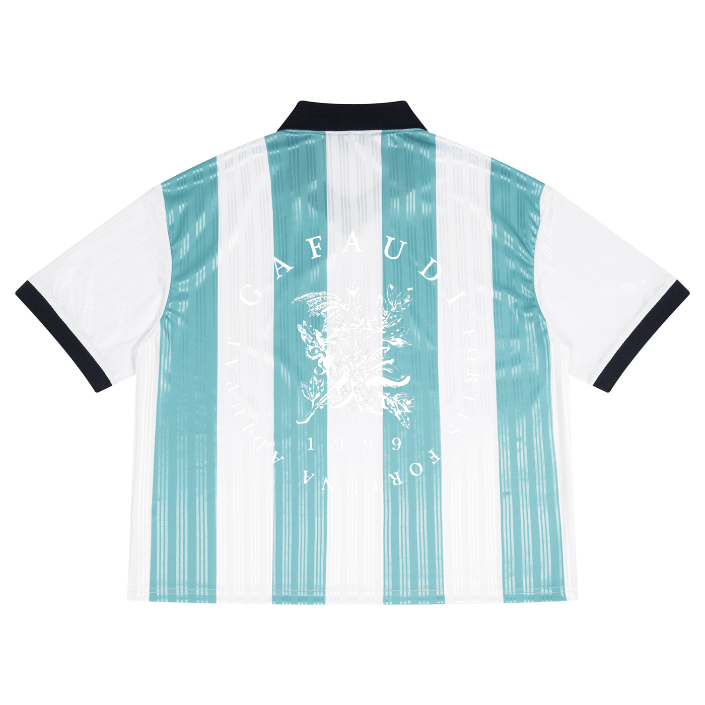 GAFAUDI Unisex Boxy Striped Collared Soccer Jersey