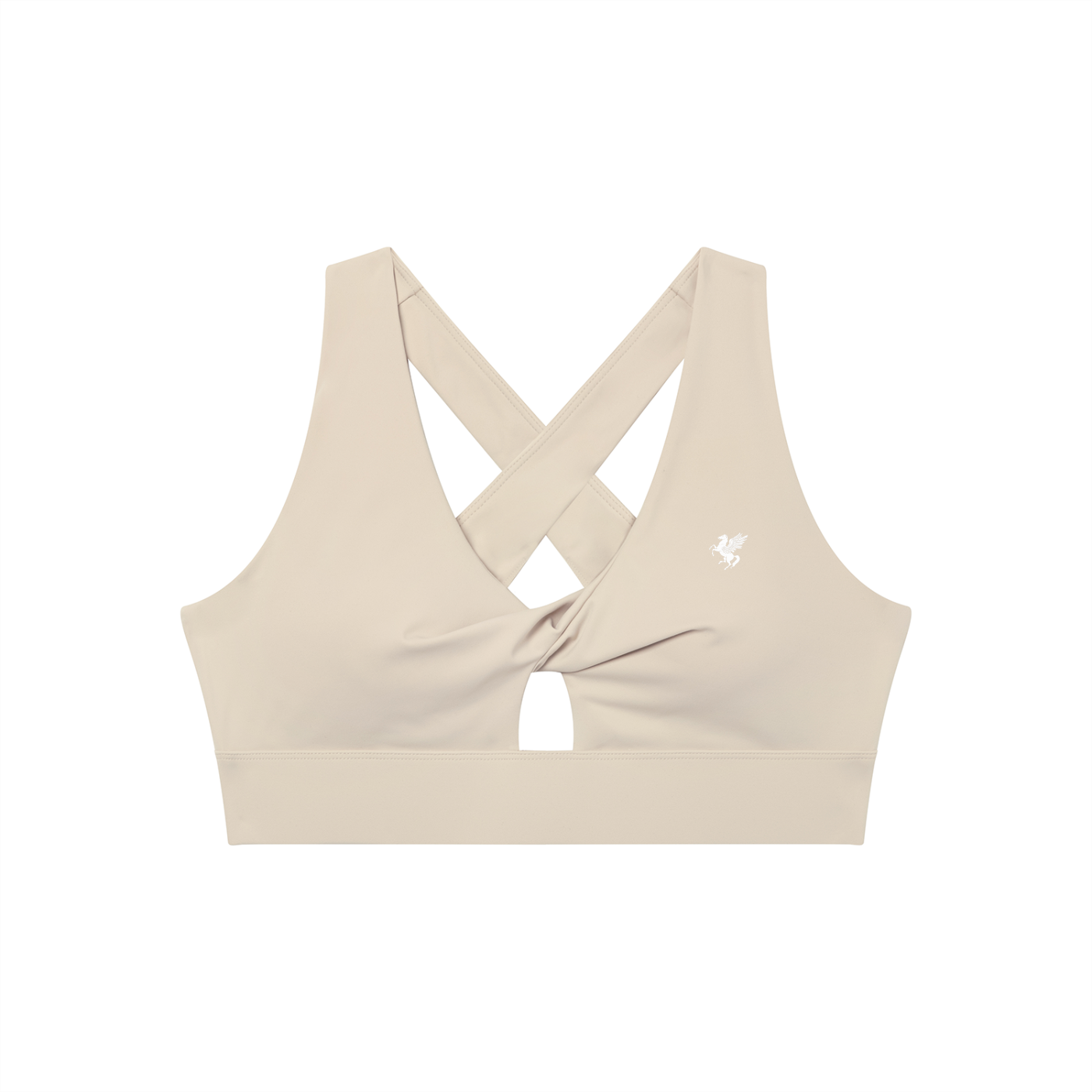 GAFAUDI Women's Twist Front V-Neck Sports Bra