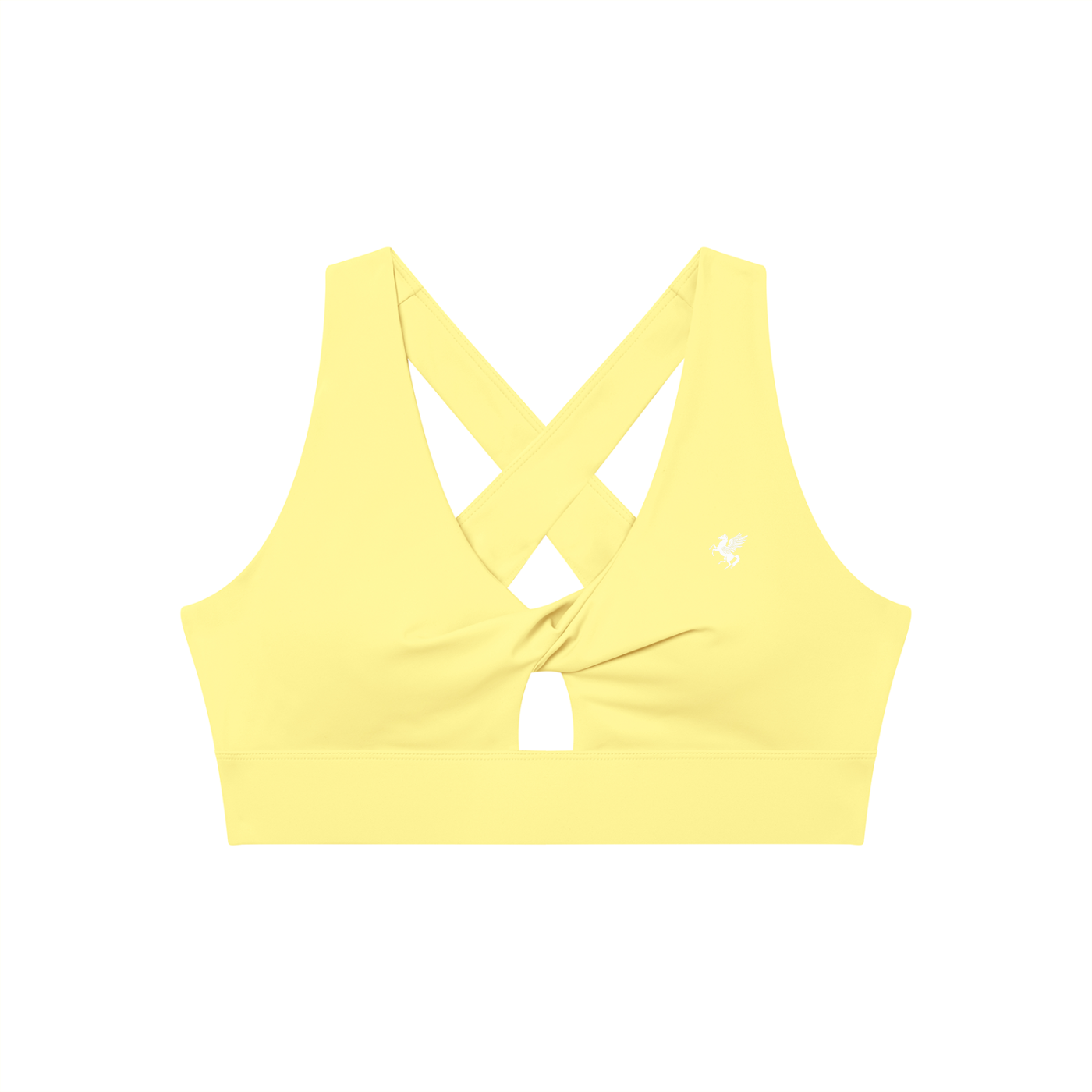 GAFAUDI Women's Twist Front V-Neck Sports Bra