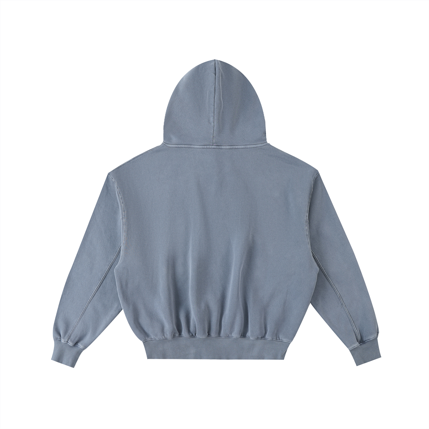 GAFAUDI Frayed Enzyme Washed Fleece Hoodie