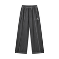 GAFAUDI Unisex Vintage Wash Wide Leg Mesh Sweatpants