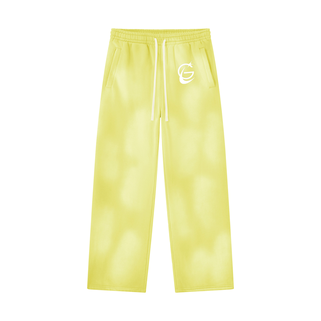 GAFAUDI Unisex Sunfade Wide Leg Fleece Sweatpants