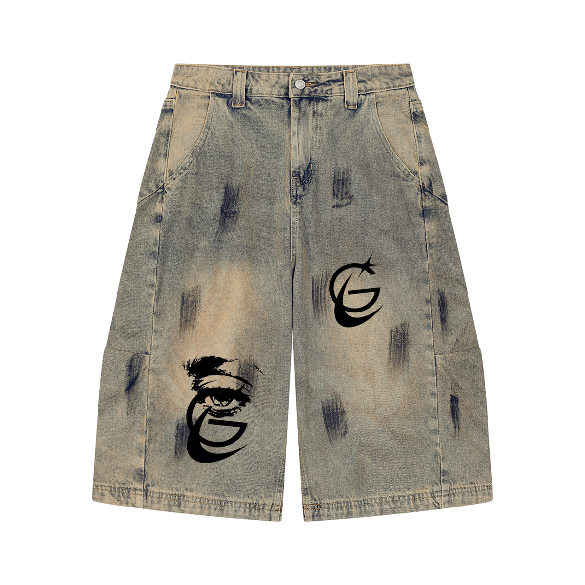 GAFAUDI "Stella Nova" Men’s Vintage Wash Demin Jeans