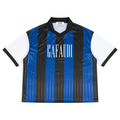 GAFAUDI Unisex Boxy Striped Collared Soccer Jersey