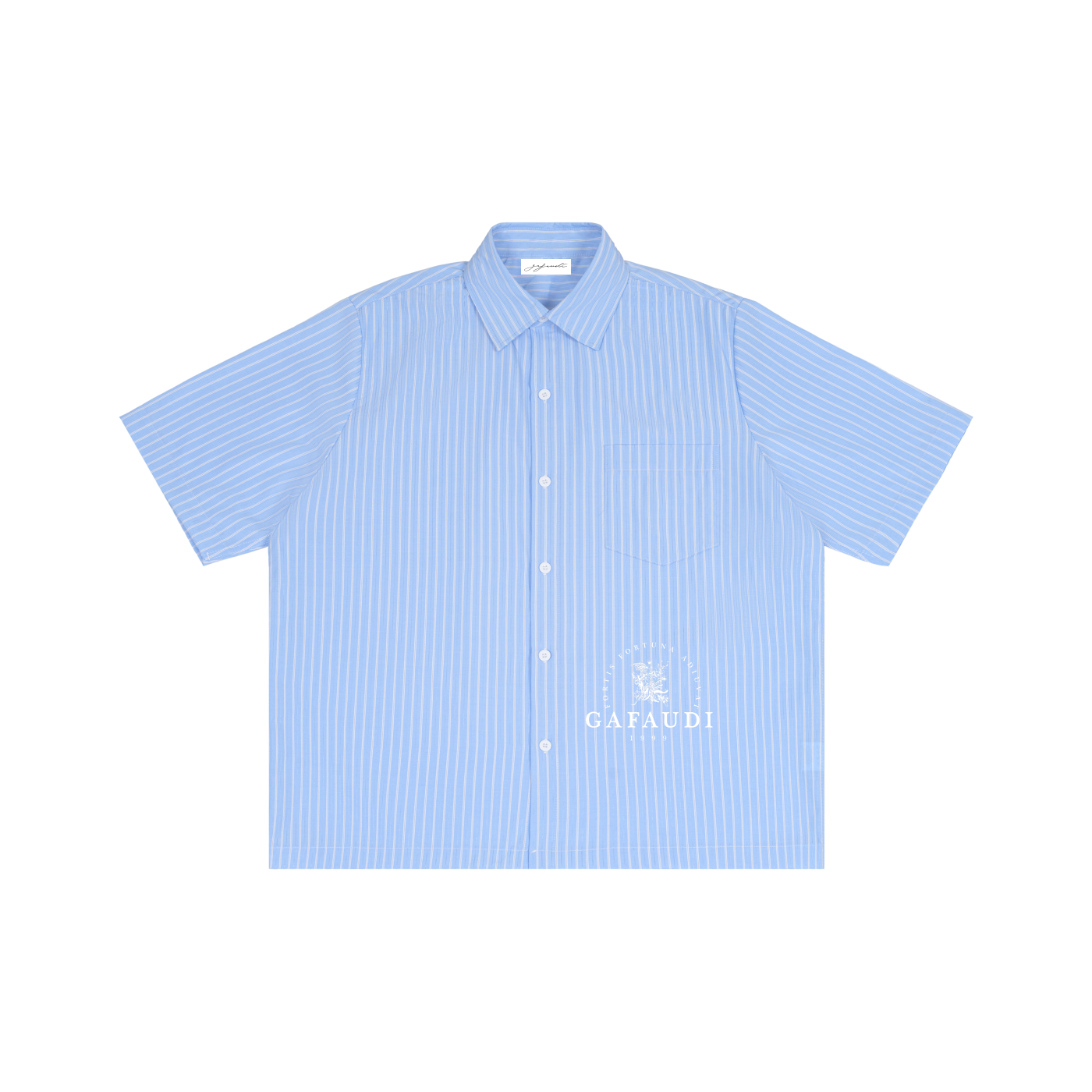 GAFAUDI Striped Boxy Short Sleeve Shirt