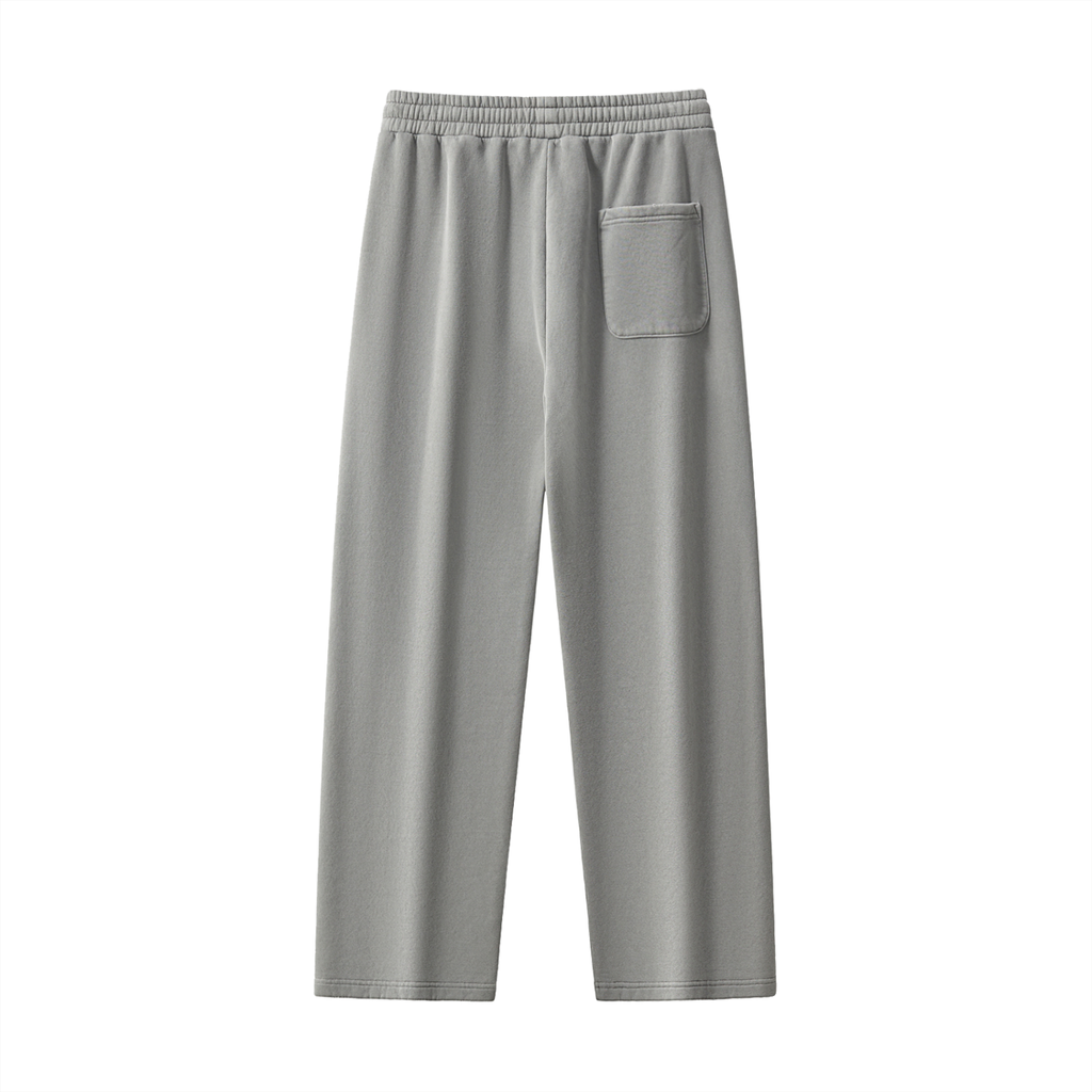 GAFAUDI Frayed Enzyme Washed Fleece Sweatpants