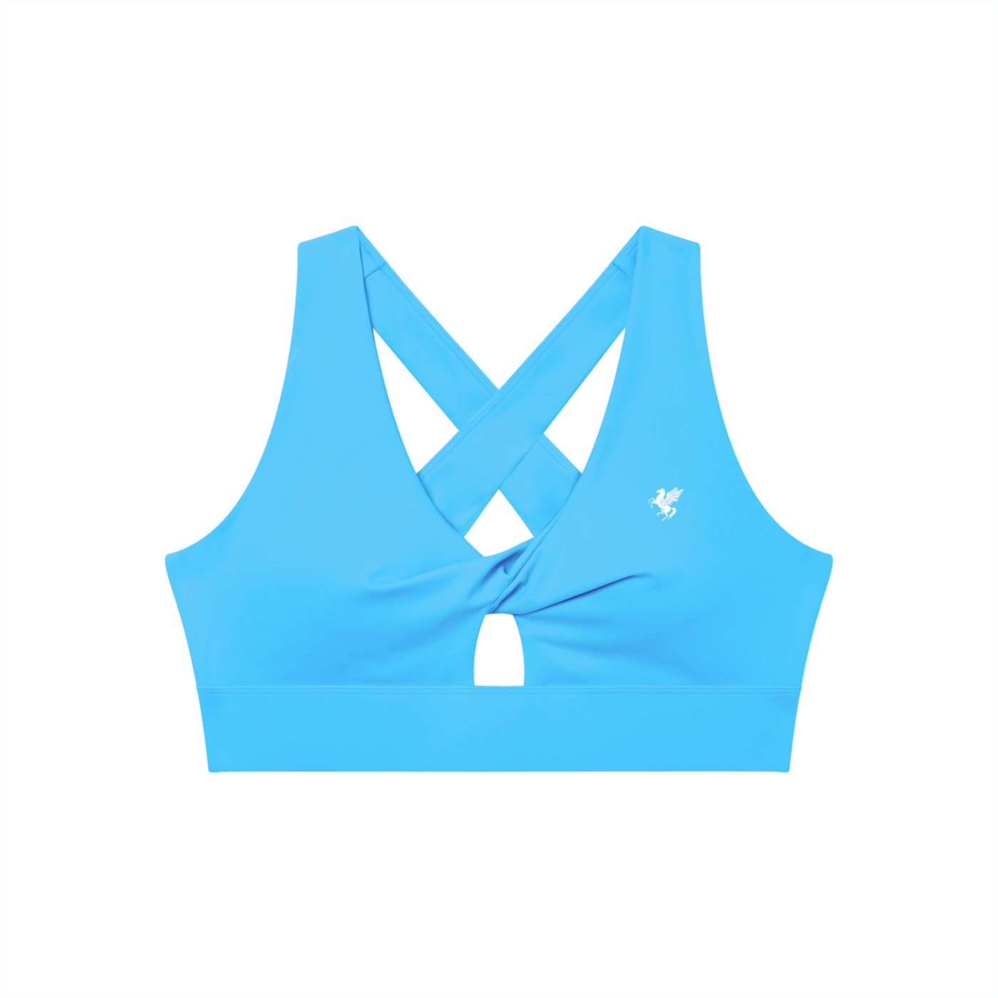 GAFAUDI Women's Twist Front V-Neck Sports Bra