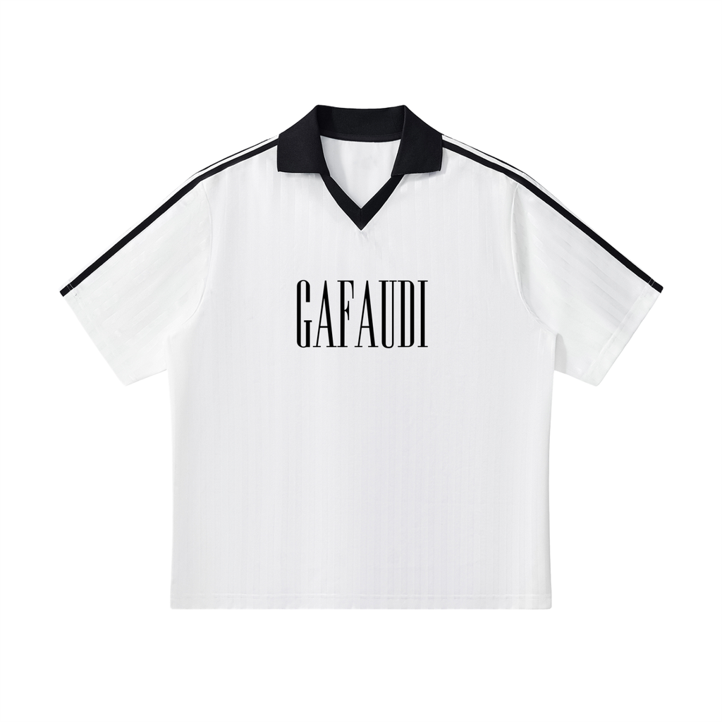 GAFAUDI Contrast Collar Striped Soccer Jersey
