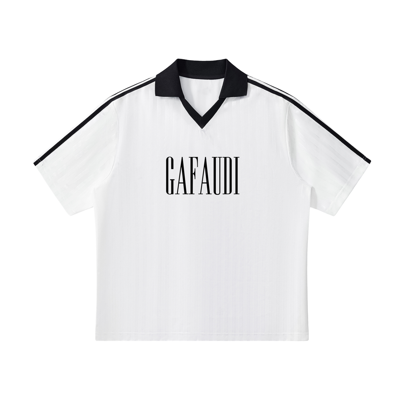 GAFAUDI Contrast Collar Striped Soccer Jersey