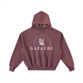 GAFAUDI Frayed Enzyme Washed Fleece Hoodie