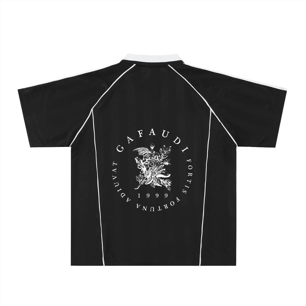 GAFAUDI Shadow Stripe Collared Soccer Jersey