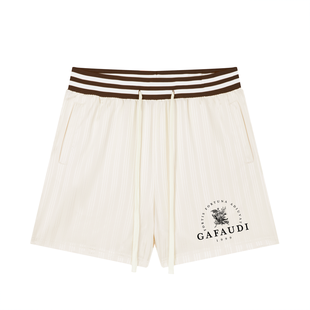 GAFAUDI Unisex Striped Drawstring Shorts