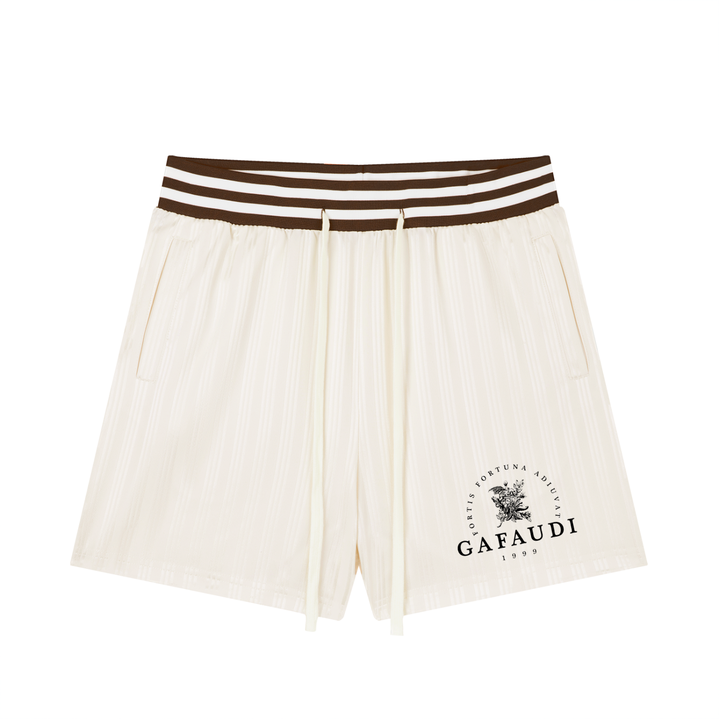 GAFAUDI Unisex Striped Drawstring Shorts