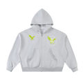 Fleeced Full-Zip Boxy Hoodie