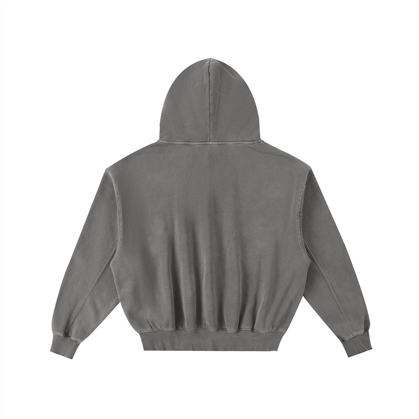 GAFAUDI Frayed Enzyme Washed Fleece Hoodie