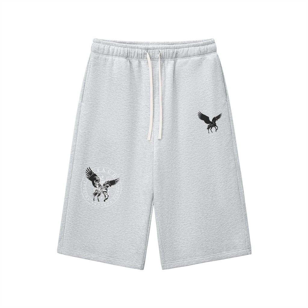 Relaxed Drawstring Three-quarter Sweatpants