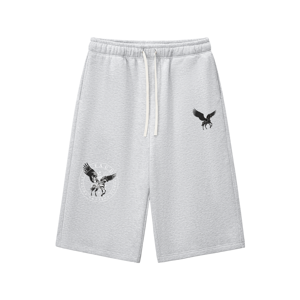 Relaxed Drawstring Three-quarter Sweatpants