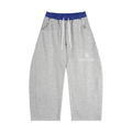 GAFAUDI Plaid Waistband Barrel Sweatpants