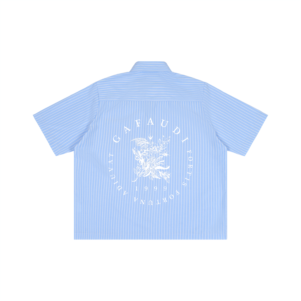 GAFAUDI Striped Boxy Short Sleeve Shirt