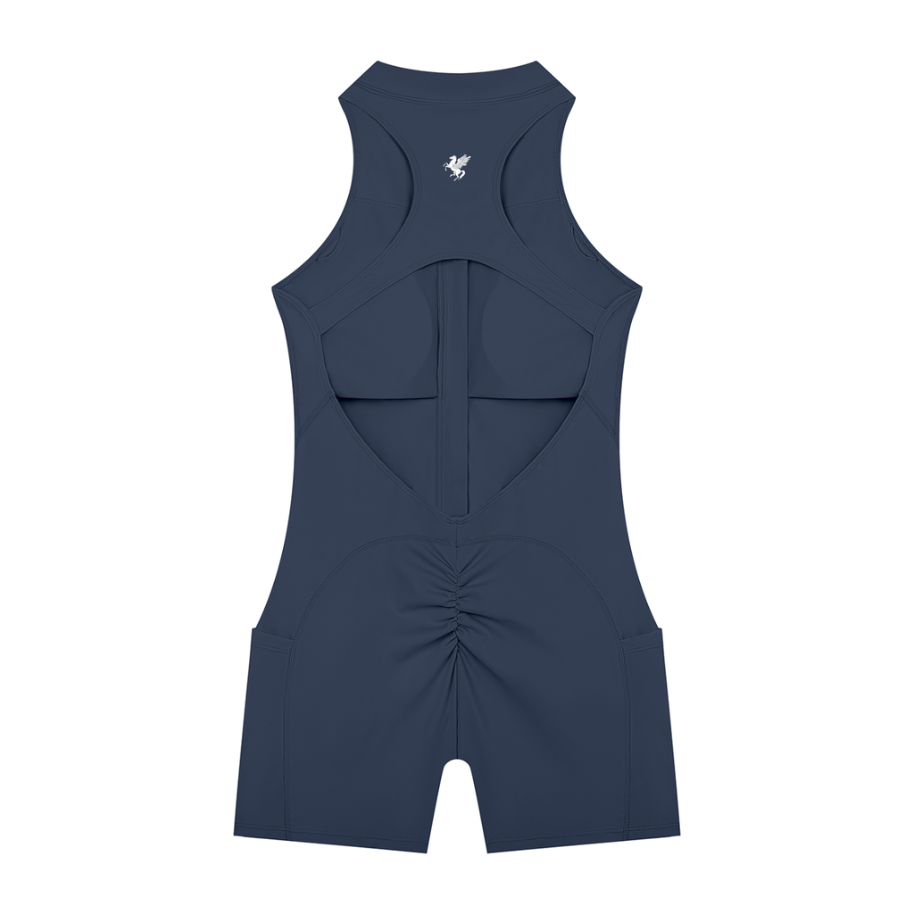 GAFAUDI Women’s Quarter-Zip Yoga Romper