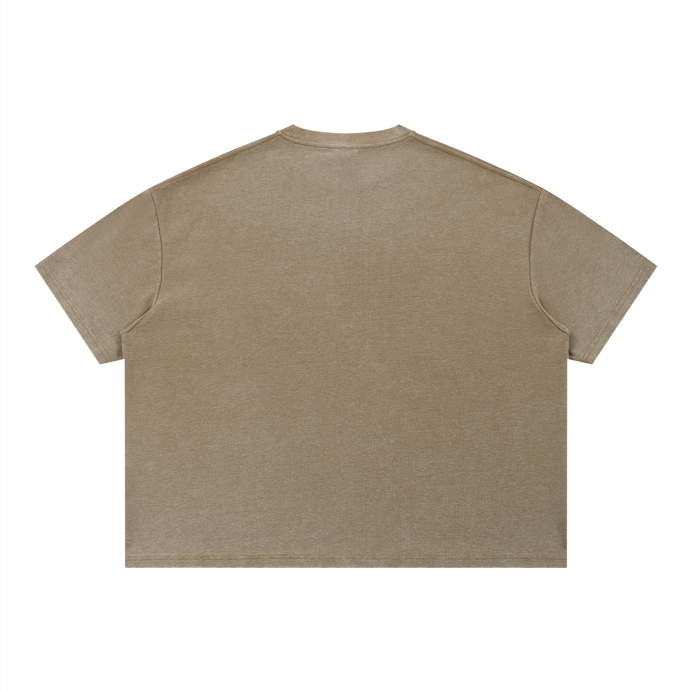 GAFAUDI Unisex Vintage Wash Sunfade Boxy Waffle T-Shirt