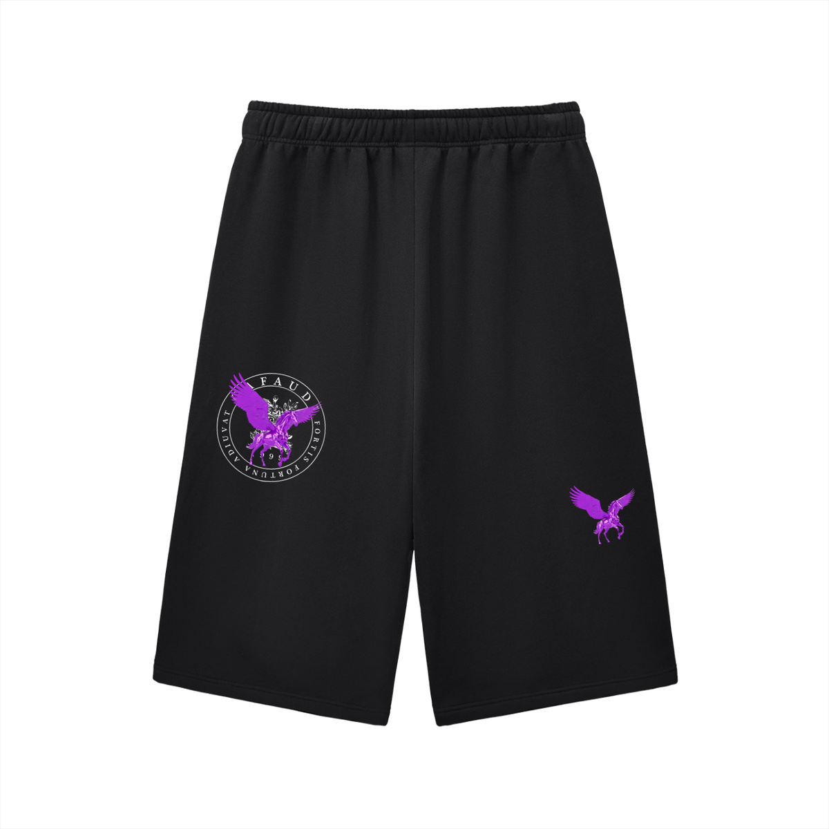 GAFAUDI ASCENSION - VIOLET IMPÉRIAL Relaxed Drawstring Three-quarter Sweatpants