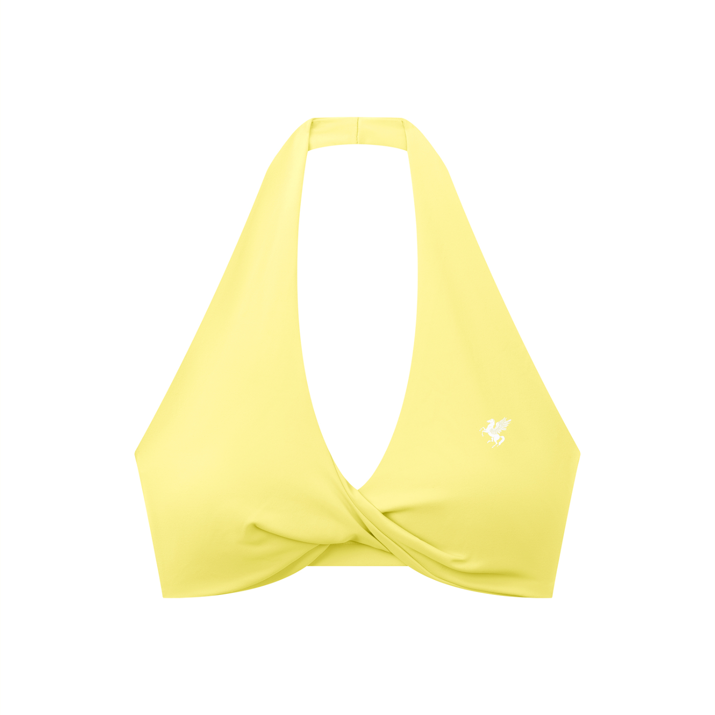 GAFAUDI Women's Pleated Halter Sports Bra