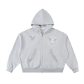 Fleeced Full-Zip Boxy Hoodie