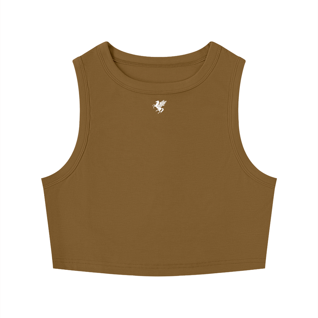 GAFAUDI Women's Tight Crewneck Crop Tank Top