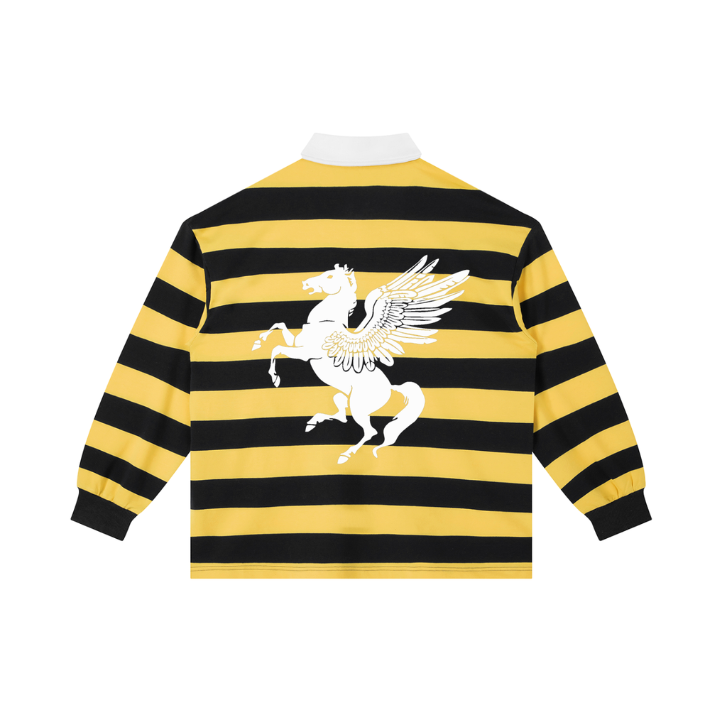 GAFAUDI Color Block Stripe Polo Shirt