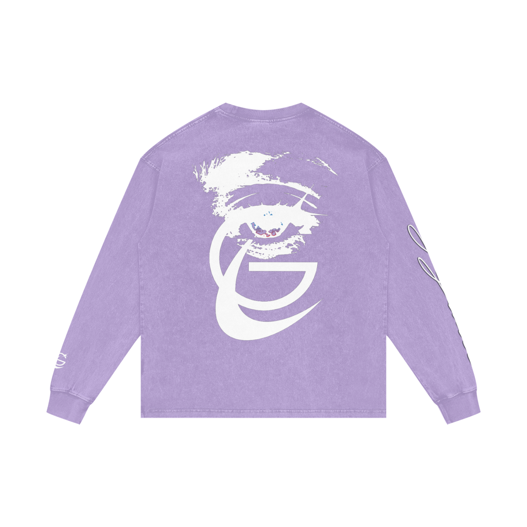 GAFAUDI "Stella Nova" Acid Wash Oversize Long Sleeve T-Shirt