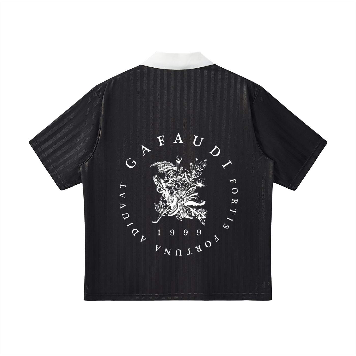 GAFAUDI Contrast Collar Striped Soccer Jersey