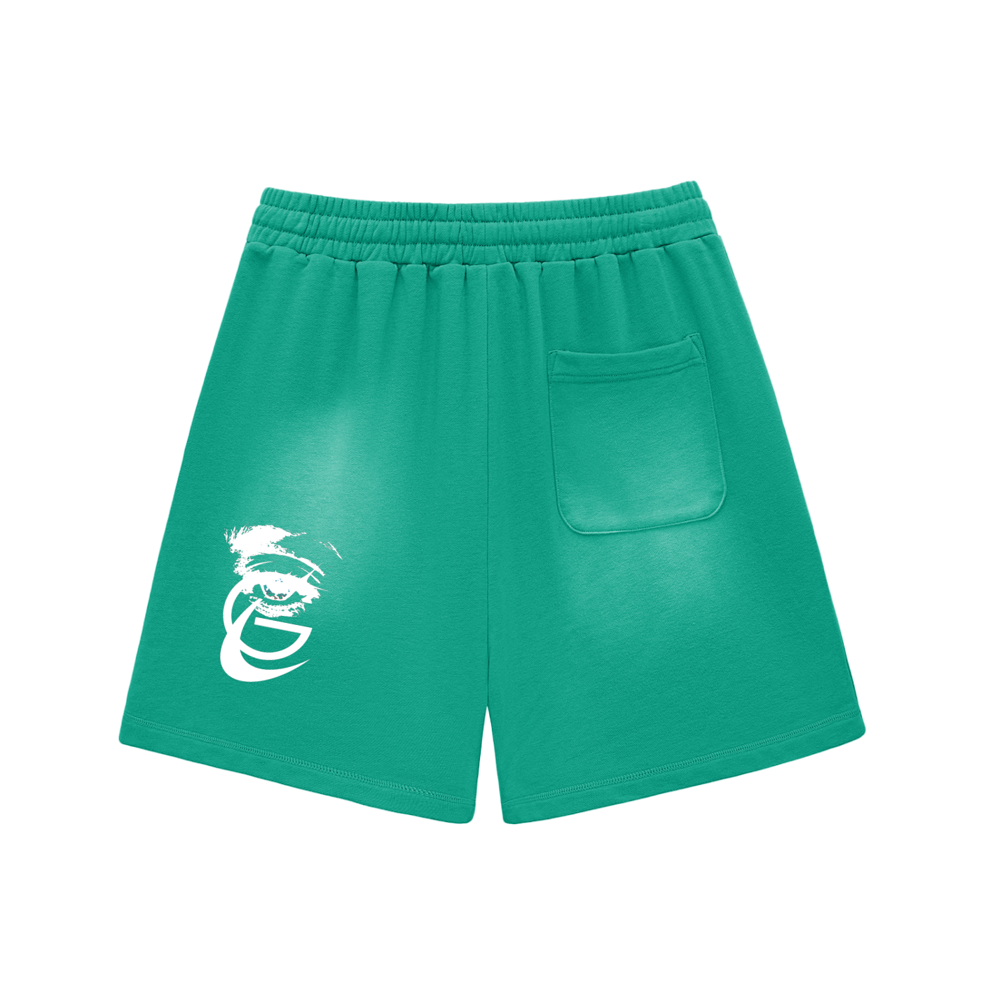 GAFAUDI "Stella Nova" Sun Fade Raw Edge Cotton Shorts
