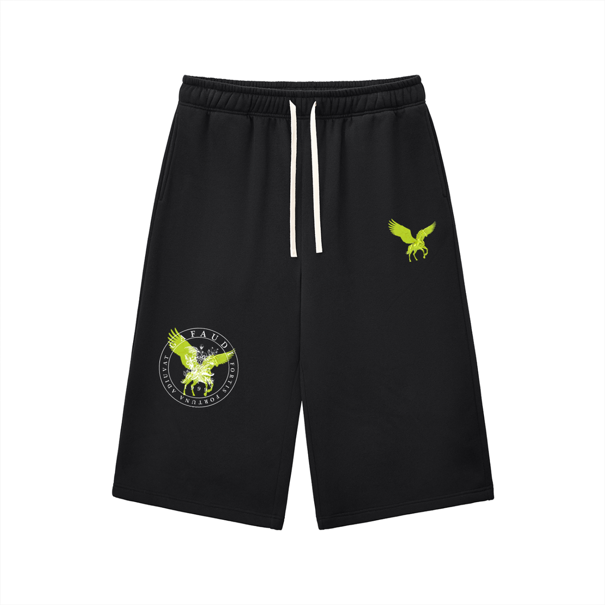 GAFAUDI ASCENSION - ÉLYSIUM Relaxed Drawstring Three-quarter Sweatpants