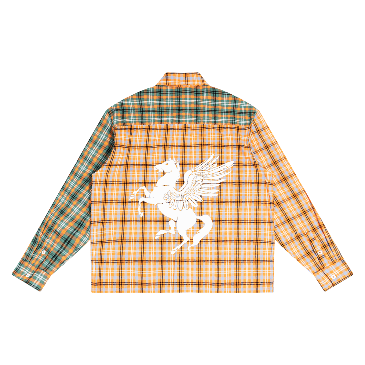 GAFAUDI Unisex Oversized Plaid Color Block Shirt