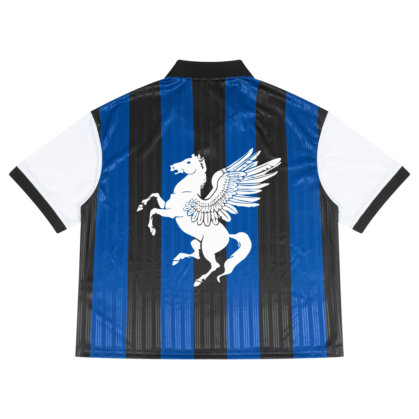 GAFAUDI Unisex Boxy Striped Collared Soccer Jersey
