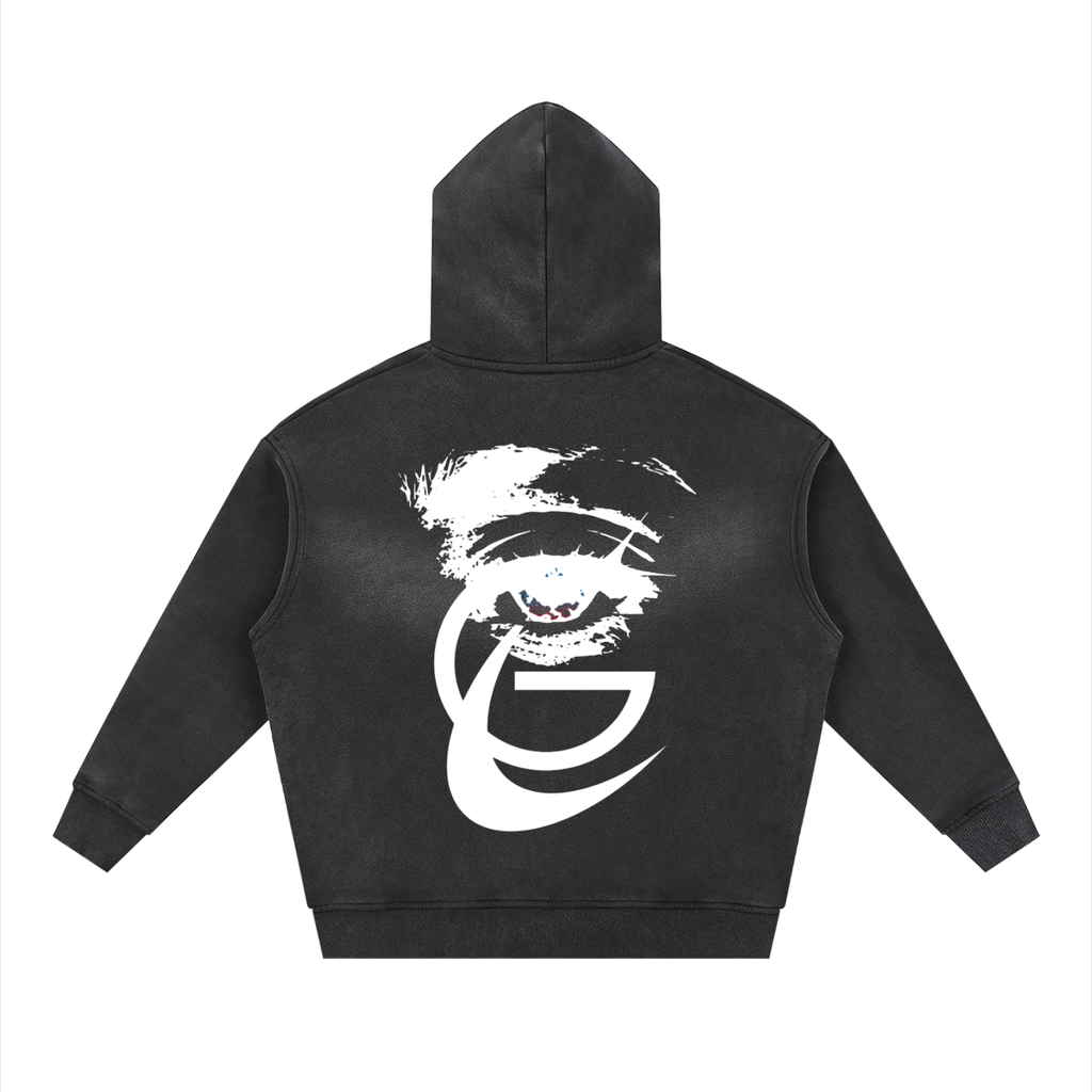 GAFAUDI "Stella Nova" Sunfade Two-way Zipper Boxy Fleece Hoodie