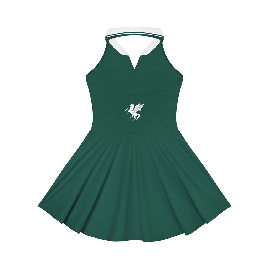GAFAUDI Women's Collared Halter A-Line Tennis Dress